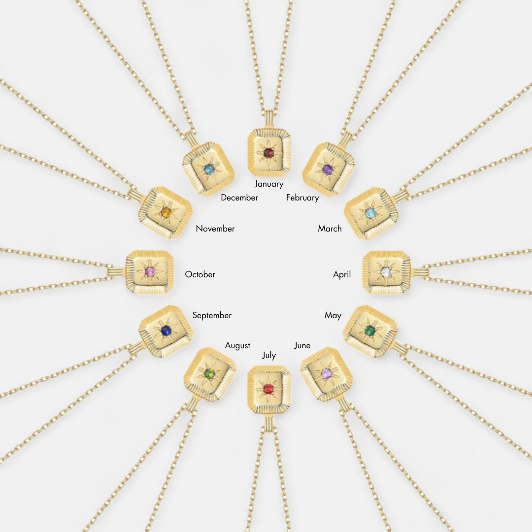 Birthstone July Necklace - 18K for Ladies