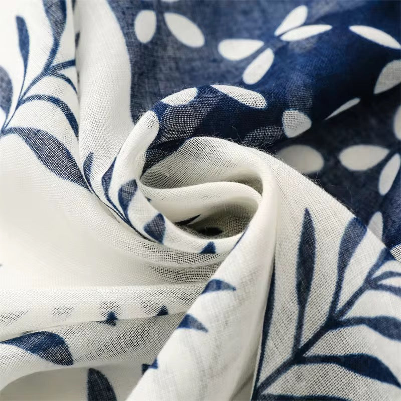 Ladies | Navy & White Tree Scarf