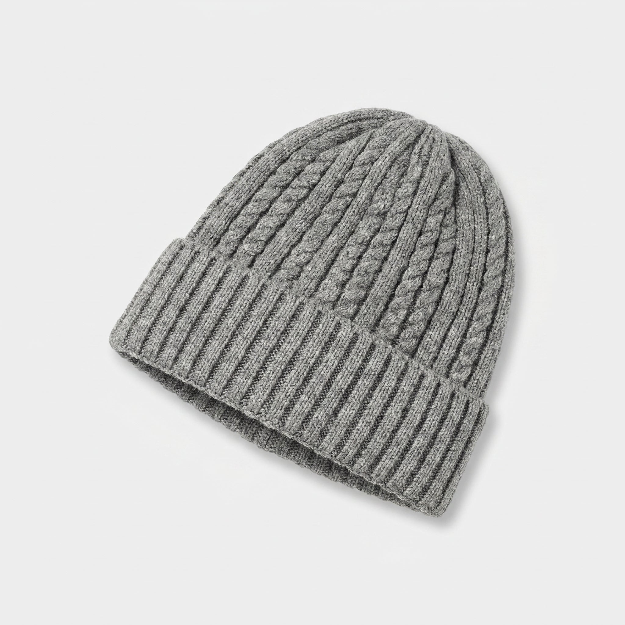 Ladies Grey Rib Beanie