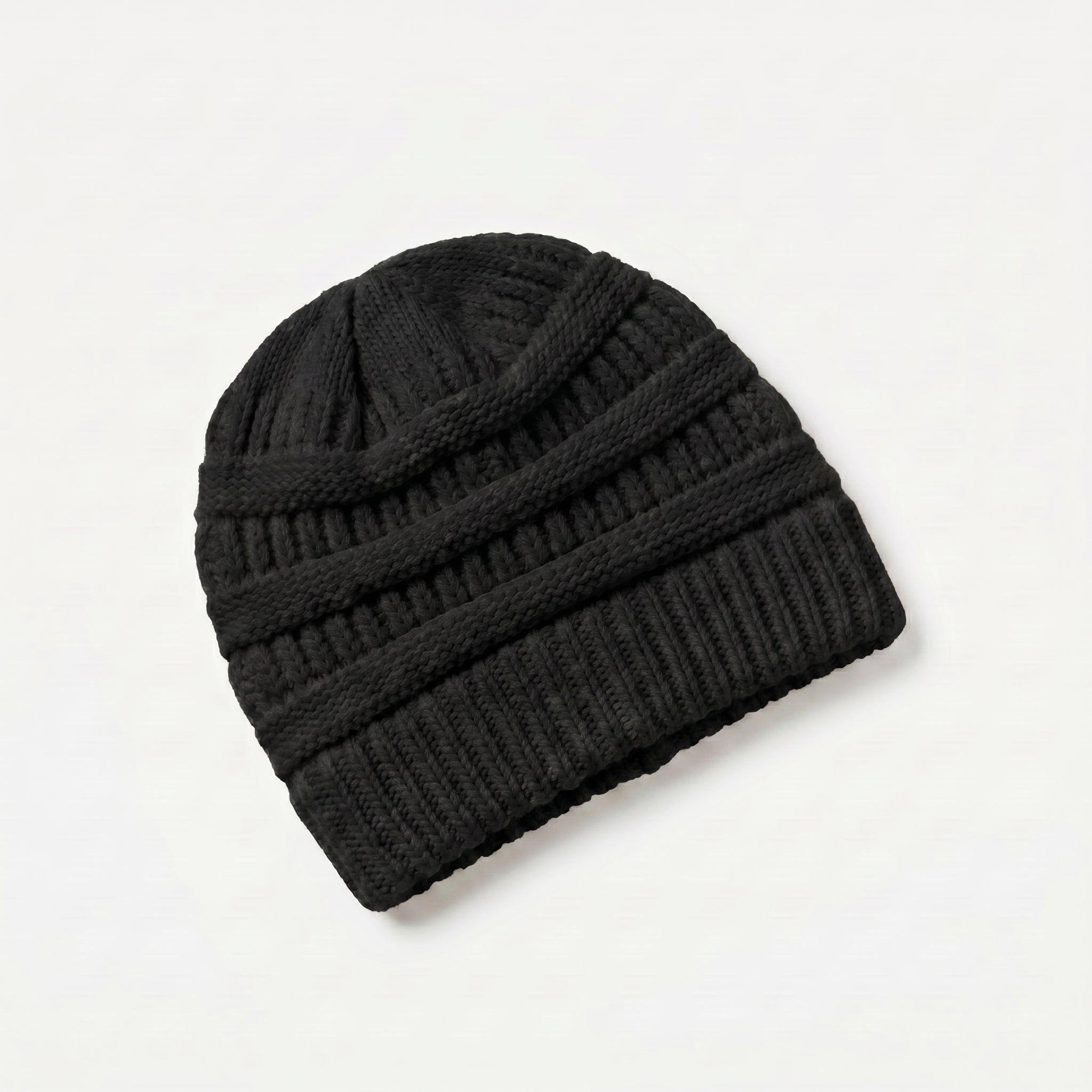 Ladies Black Knit Beanie