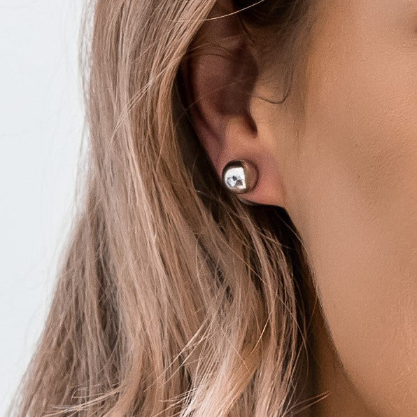 Fine | Silver Ball Earring