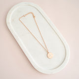 SHORT | Rose Gold "Love" Disc Necklace