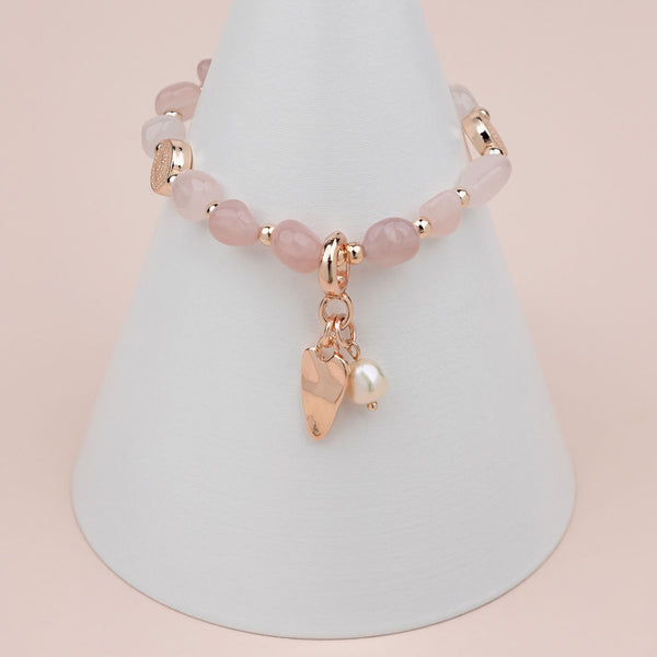 Rose Gold & Rose Quartz Bracelet