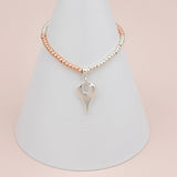 Stunning Mixed Matt Heart Bracelet