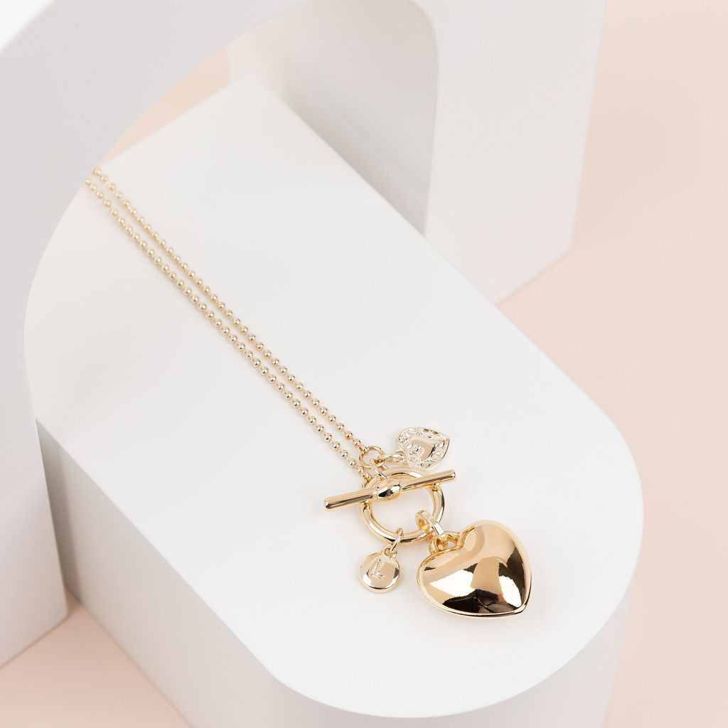 LIMITED EDITION | SHORT | Light Gold Heart Necklace