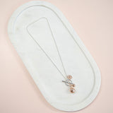 LIMITED EDITION | SHORT | Rose Gold Ball with Silver Necklace