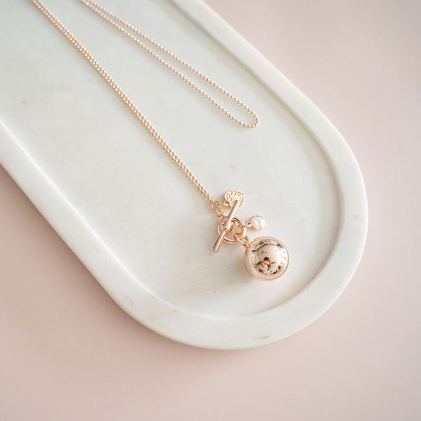 Limited Edition | LONG | Rose Gold Ball Necklace