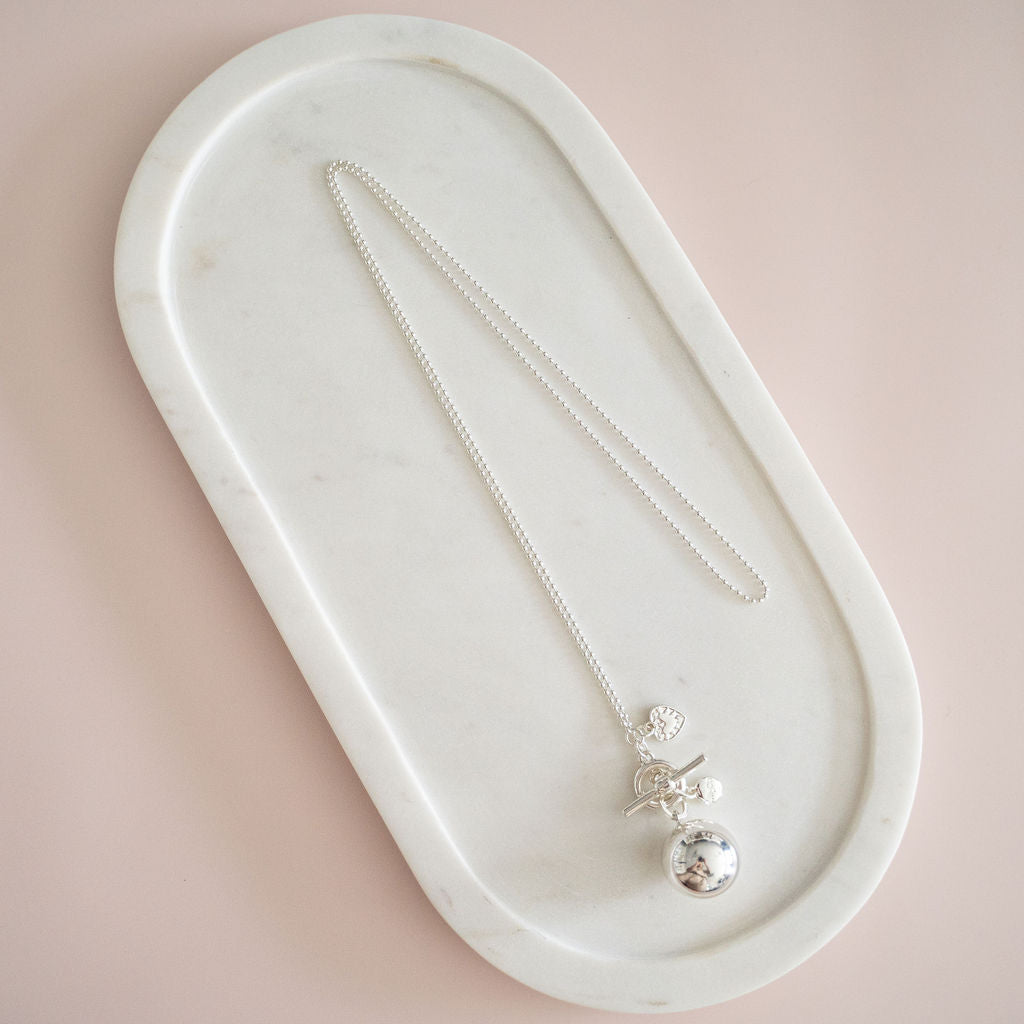 LIMITED EDITION | LONG | Silver Ball Necklace