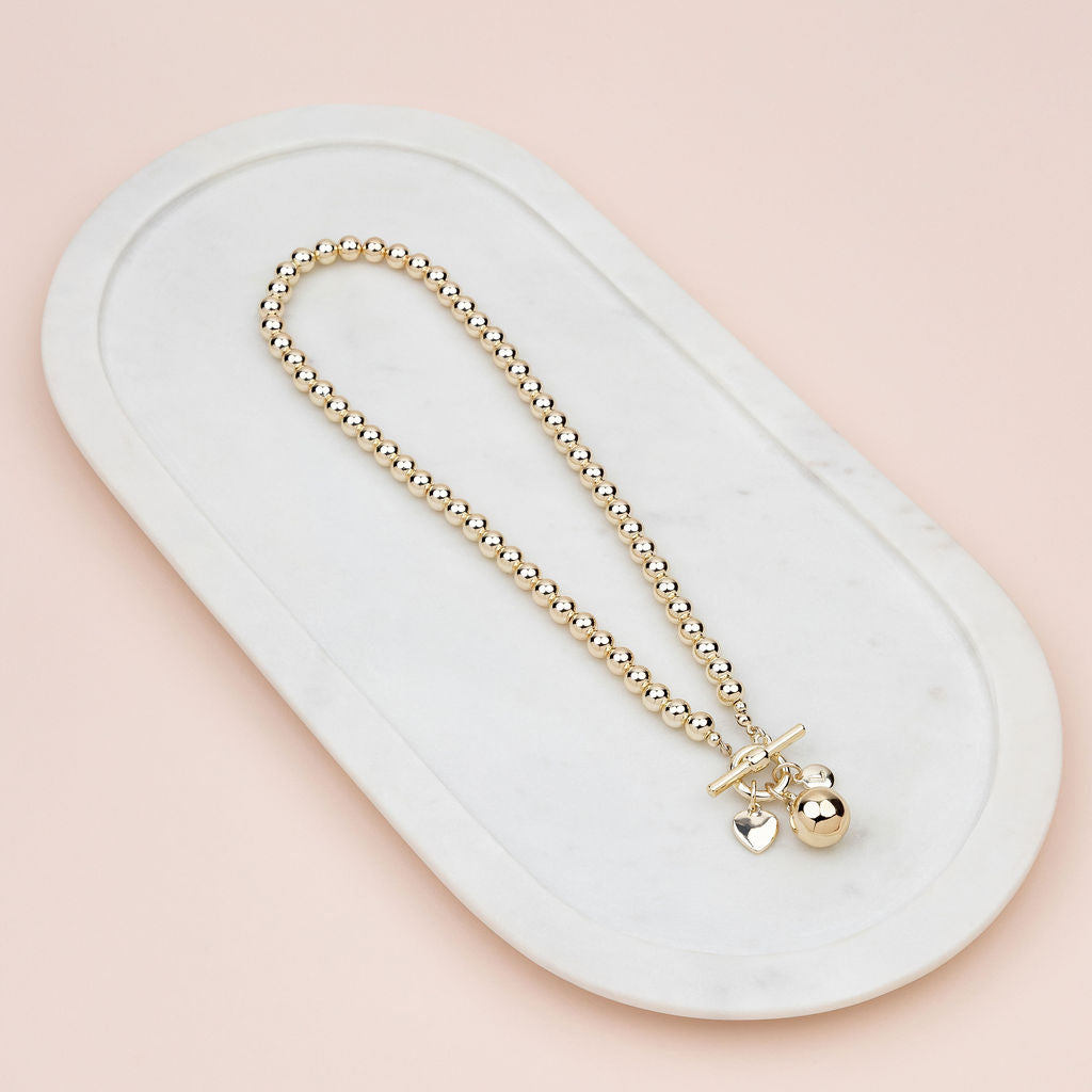 LIMITED EDITION | SHORT | Light Gold Ball Necklace