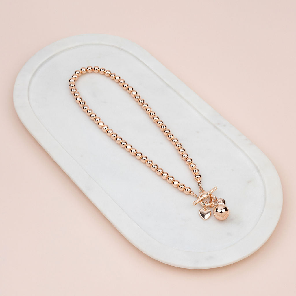 LIMITED EDITION | SHORT | Rose Gold Ball Necklace