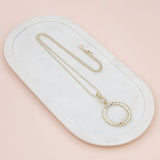 Light Gold Heart Ring Long Necklace