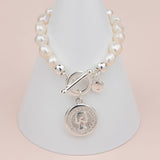 LIMITED EDITION | Silver Coin Pearl Bracelet