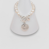 LIMITED EDITION | Silver Coin Pearl Bracelet