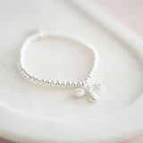 Silver Bead Bee Bracelet