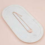 SHORT | Rose Gold Solid Disc Necklace