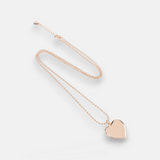 Rose Gold Solid Love Heart Necklace
