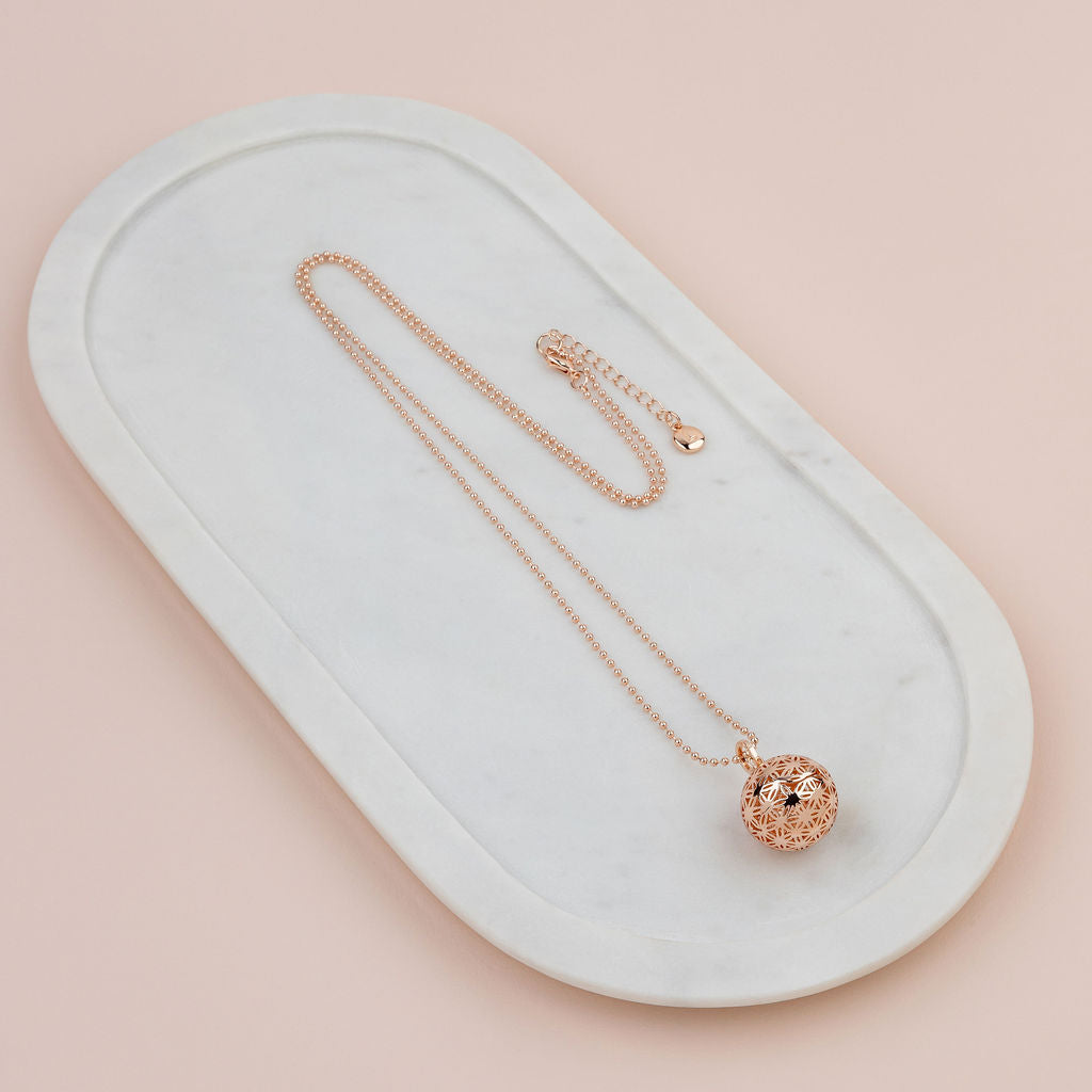 Rose Gold Love Harmony Ball Necklace