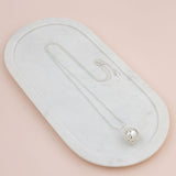 Silver Flower Harmony Ball Necklace