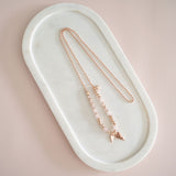 Rose Quartz & Rose Gold Heart Necklace