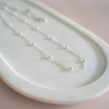 Matt Silver Pretty Chain Necklace