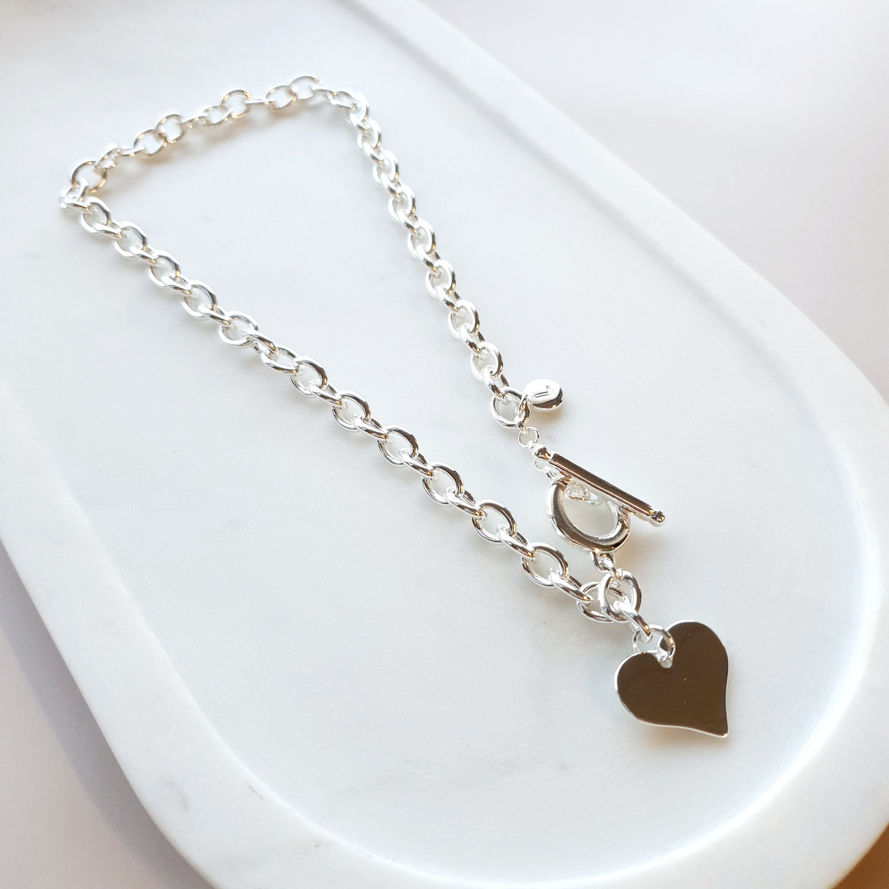 SHORT | Silver Link with T Bar Necklace