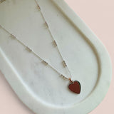 SHORT | Silver Solid Love Heart Necklace