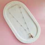 SHORT | Silver with Rose Gold Single Ball Necklace