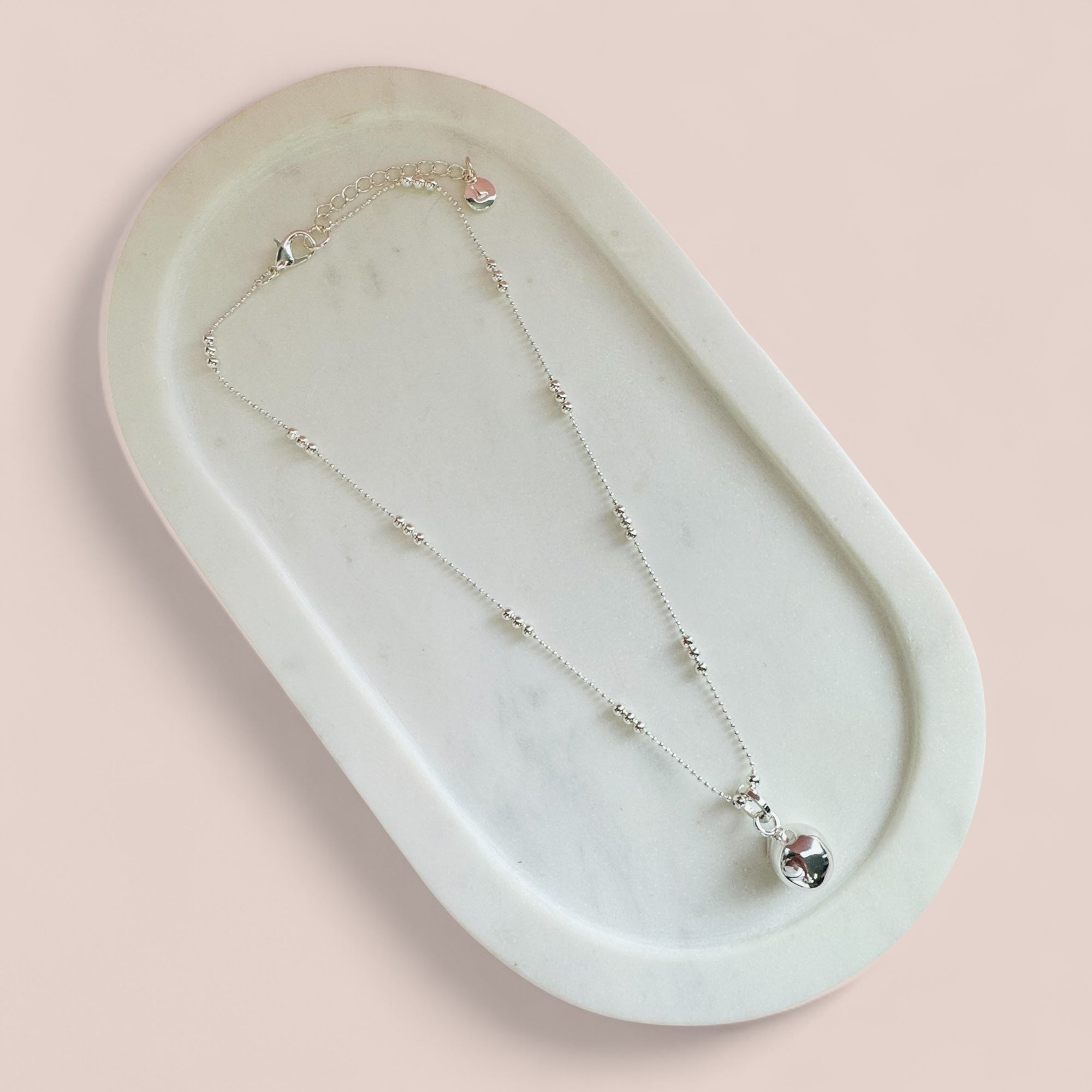 SHORT | Silver Single Ball Necklace