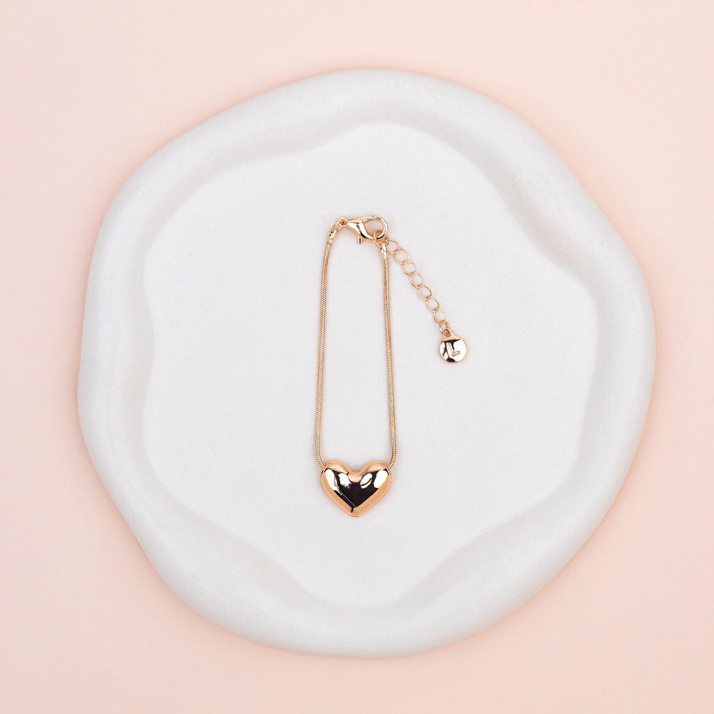 Rose Gold Beautiful Heart Bracelet