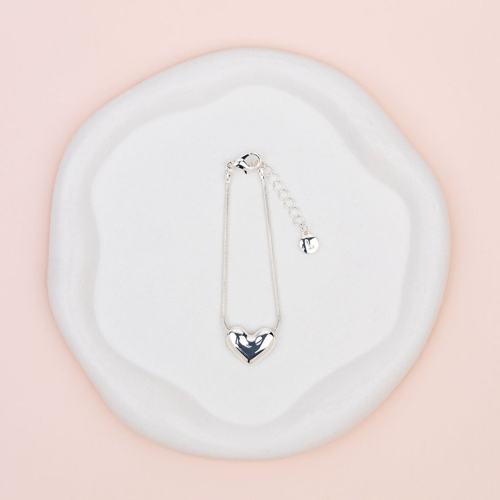 Silver Beautiful Heart Bracelet