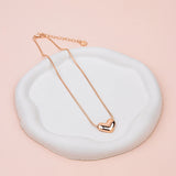 SHORT | Rose Gold Beautiful Heart Necklace