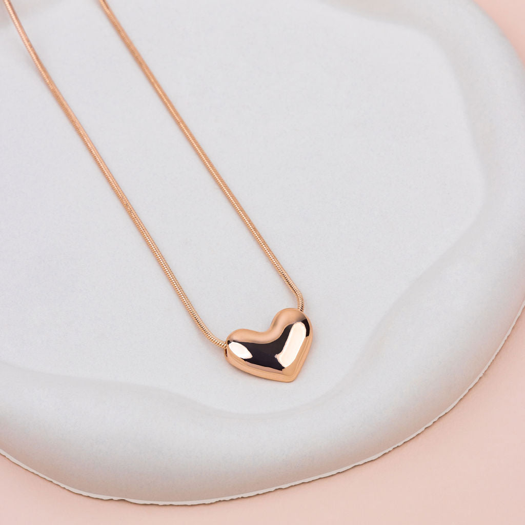 SHORT | Rose Gold Beautiful Heart Necklace