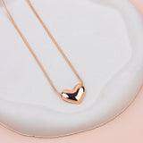 SHORT | Rose Gold Beautiful Heart Necklace