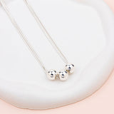 SHORT | Silver 3 Ball Necklace