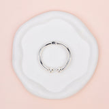 Silver Plated with Metal Ends Bangle