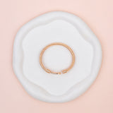 Rope Look Rose Gold Plated Buckle Bangle