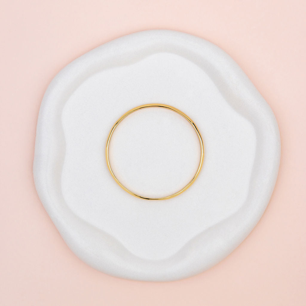 Yellow Gold Thin Bangle