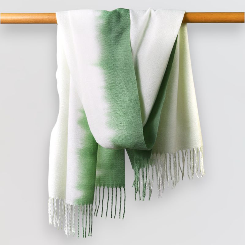LAST ONE | Ladies Green & White Tie Dye Scarf