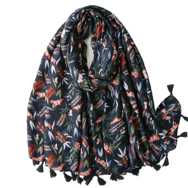 wildflower print summer scarf Lillyco Brand