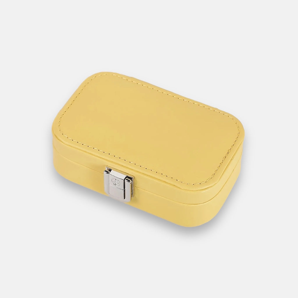 Yellow | Mini Travel Rectangle Jewellery Box