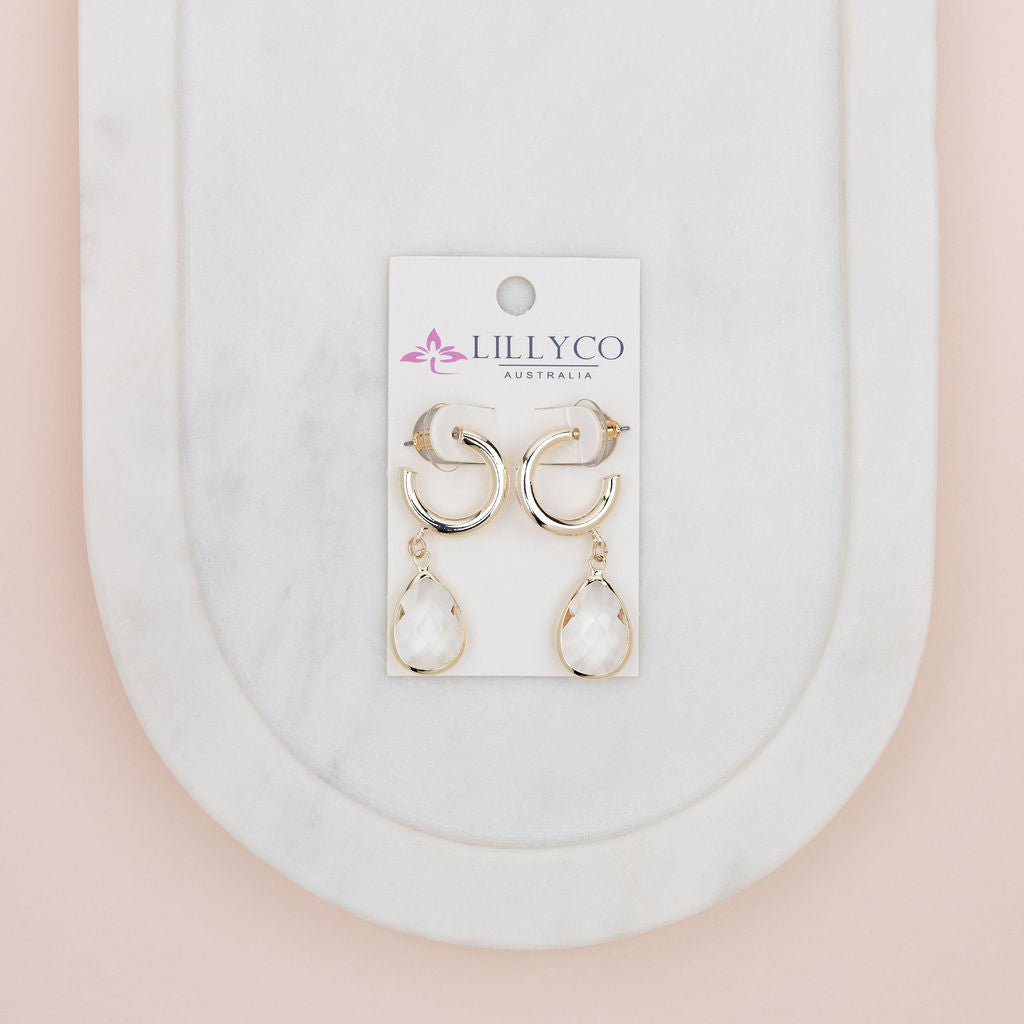 Light Gold Tear Drop Earring