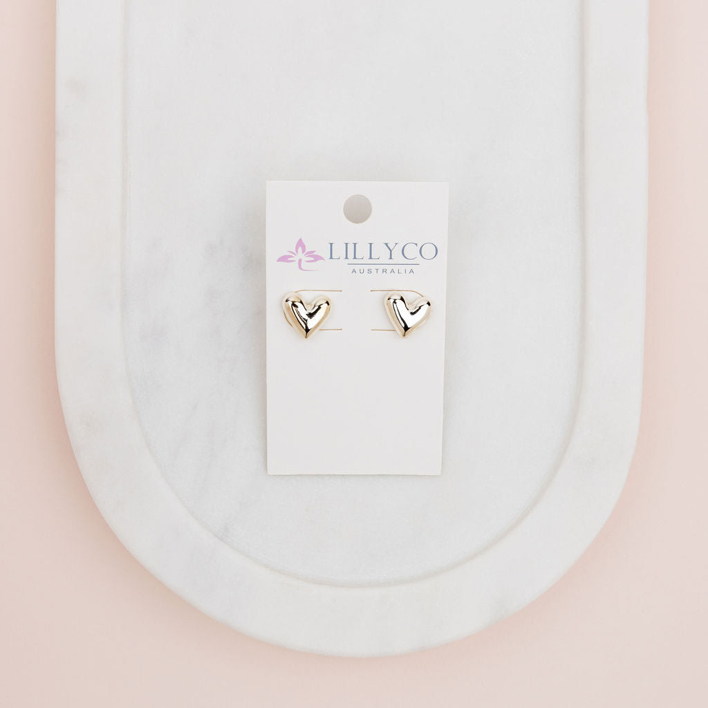 Light Gold Heart Earring