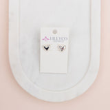 Silver Heart Stud Earring