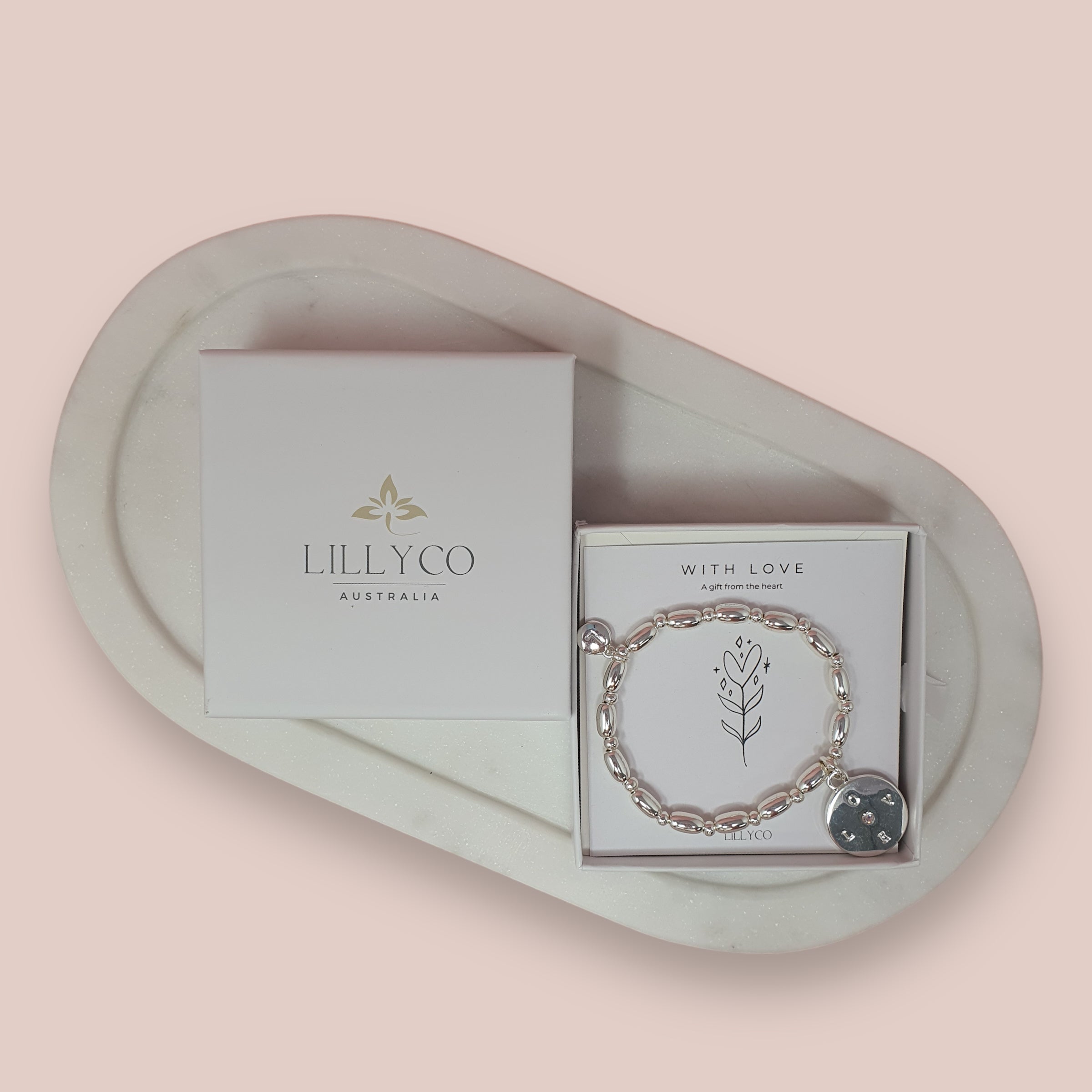 JEWELLERY GIFT BOX | With Love #1 Boxed Silver Bracelet