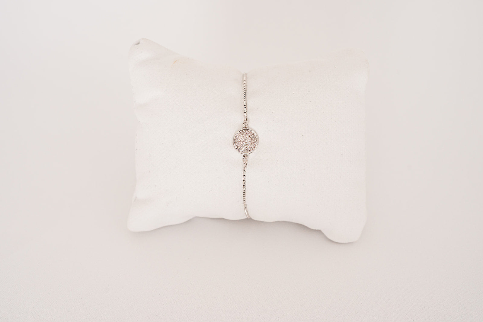 Fine | Silver Cubic Zirconia Bracelet {Adjustable}