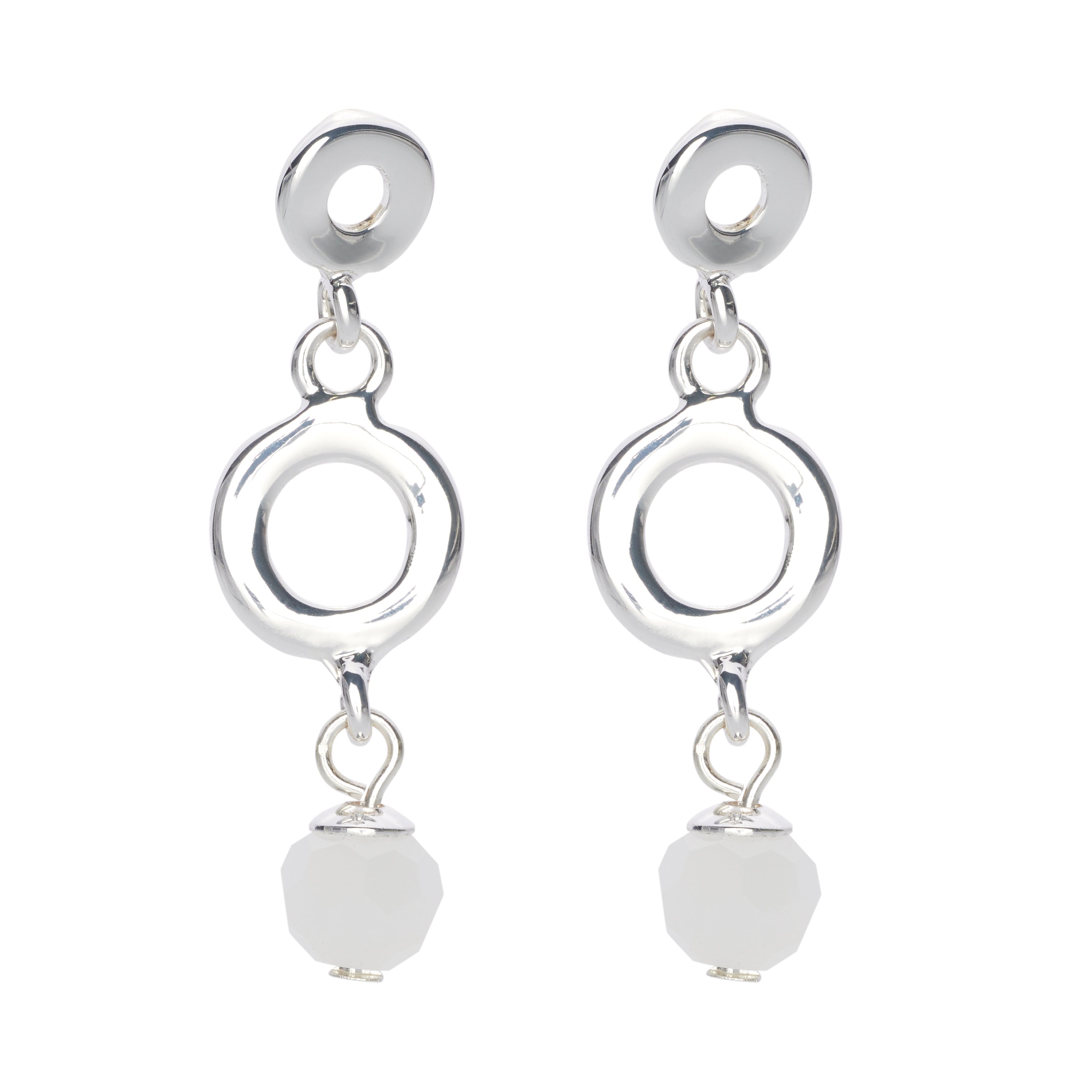 Fine | Silver & Pink Earring