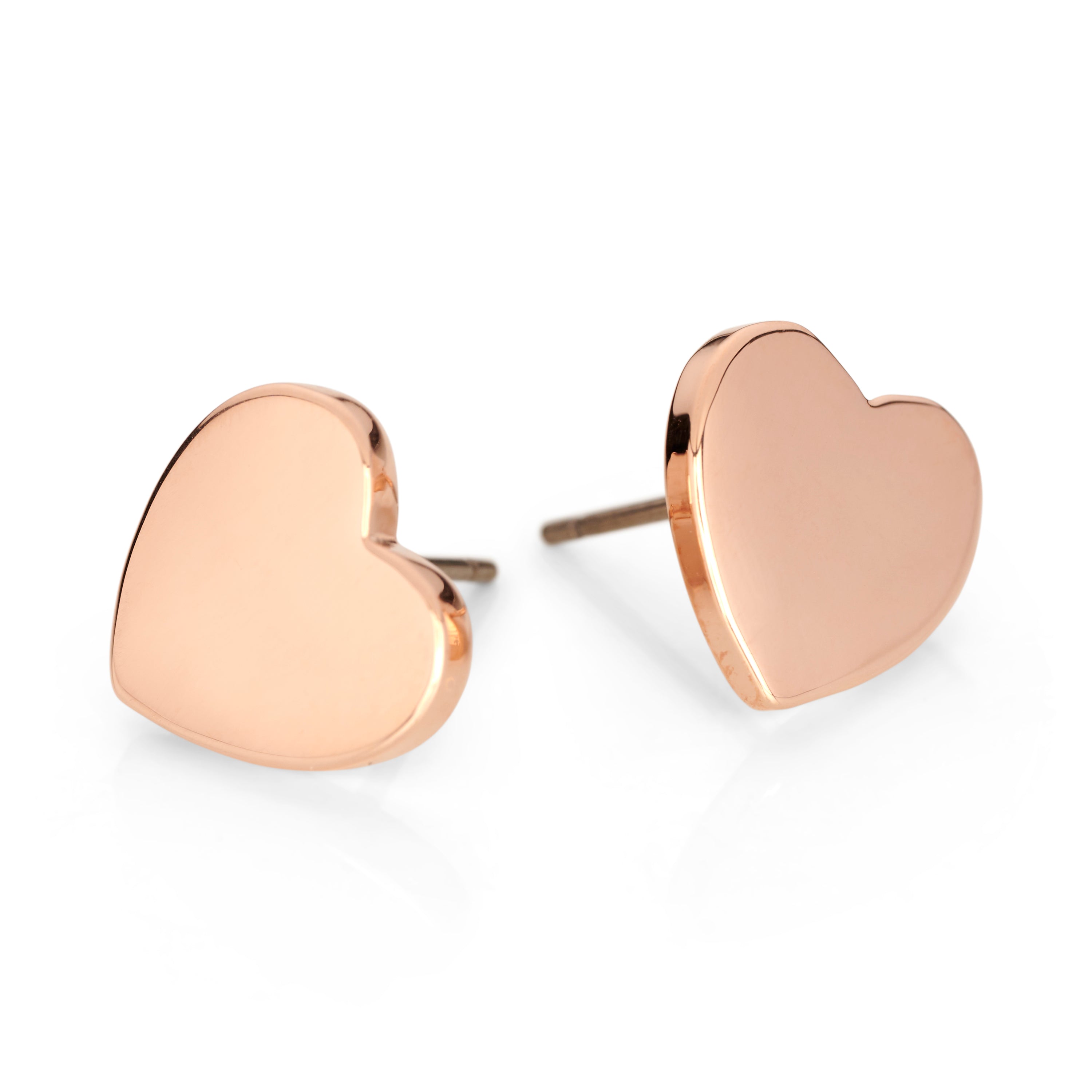 Elegant Heart Shaped Rose Gold Earrings main image 0