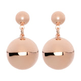 Fine | Rose Gold Drop Ball Earring