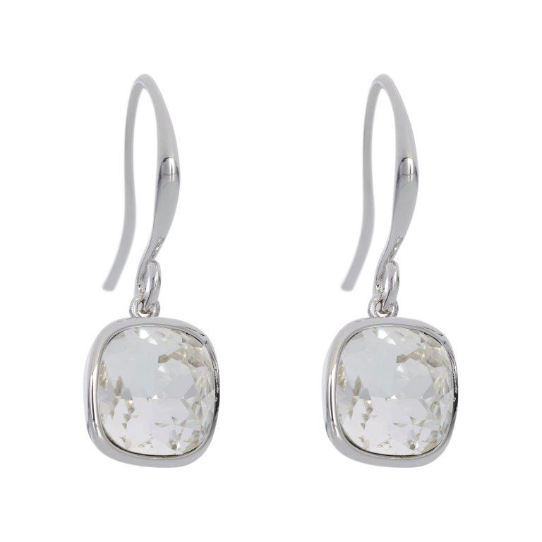 Square sales crystal earrings