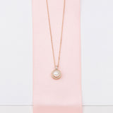 Fine | Short Rose Gold Pearl & Crystal Necklace